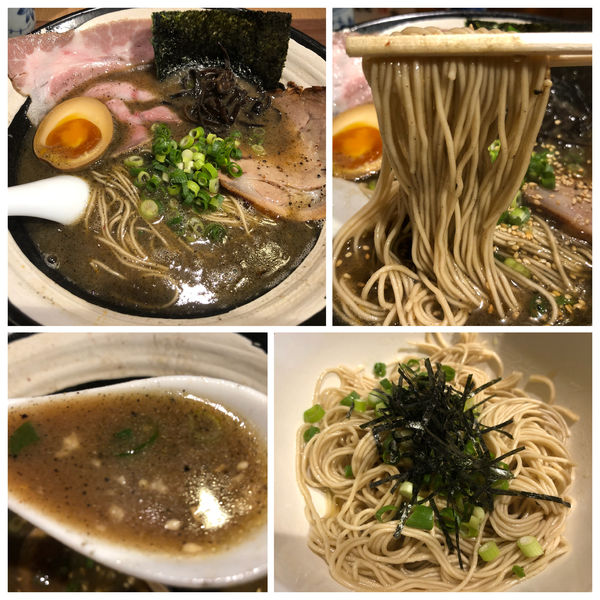 「黒長浜ラーメン 750円 替玉ウニ玉 200円」@博多長浜らーめん よかとの写真
