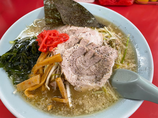 「ネギチャーシュー麺（脂多め麺固め）」@ラーメンショップ 太田店の写真