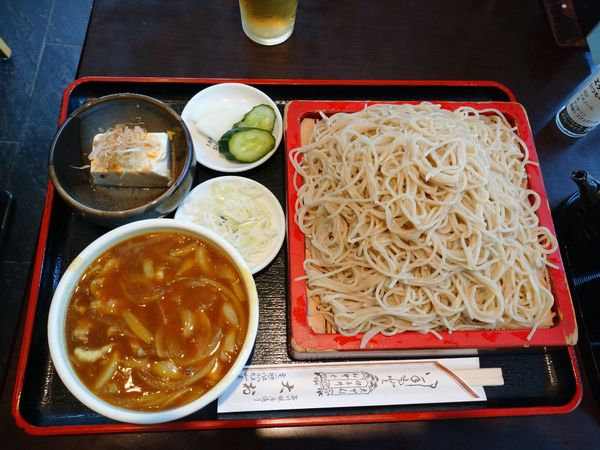 「カレーつけめん（850円）＋大盛り（100円）」@生そば 大むらの写真
