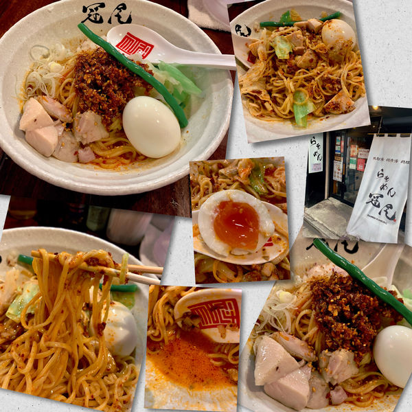 「冷やし辛あえめん980円」@らぁめん冠尾 恵比寿西店の写真