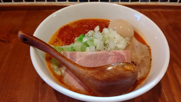 「味玉とまとらーめん＋野菜１０００円（太麺)」@ニューカッパの写真