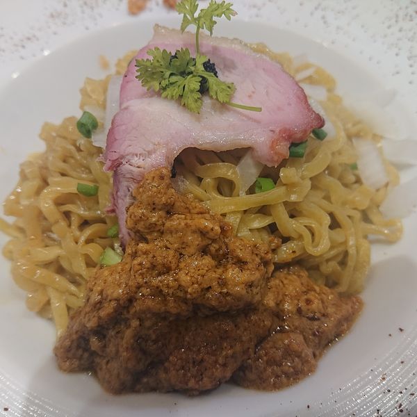 「替玉③(赤雲丹ソース)400円」@つくばらーめん 鬼者語 -オニモノガタリ-の写真