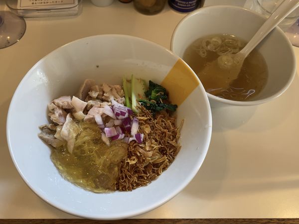 「【限定】冷たい塩生姜油そば」@塩生姜らー麺専門店 MANNISH 浅草店の写真