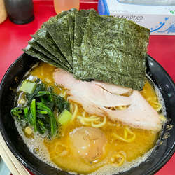 らーめん中　味玉　ライス　のり