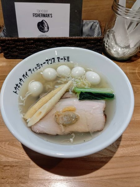 「潮らぁ麺+うずら」@Tokyo Bay Fisherman’s Noodle 茅ヶ崎店の写真