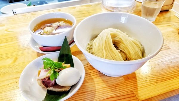 「濃厚清湯白醤油つけ麺」@自家製麺 くろ松の写真