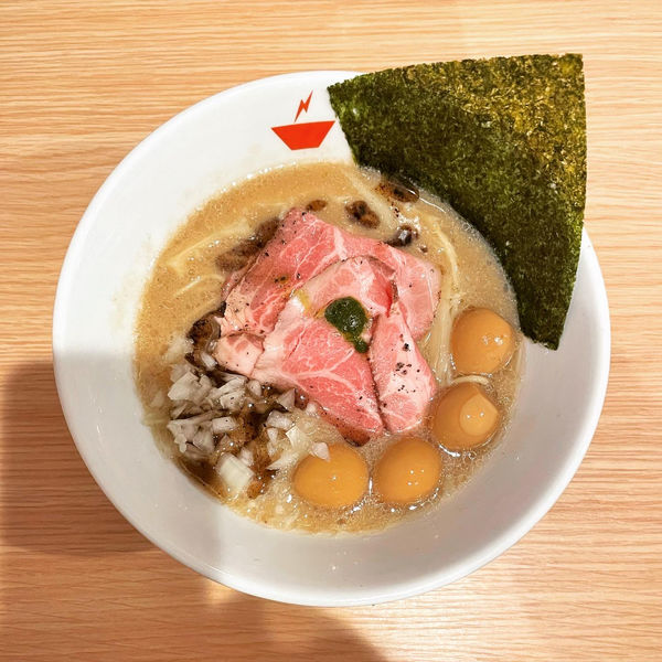 「蟹そば 燻製うずら」@crab台風。の写真