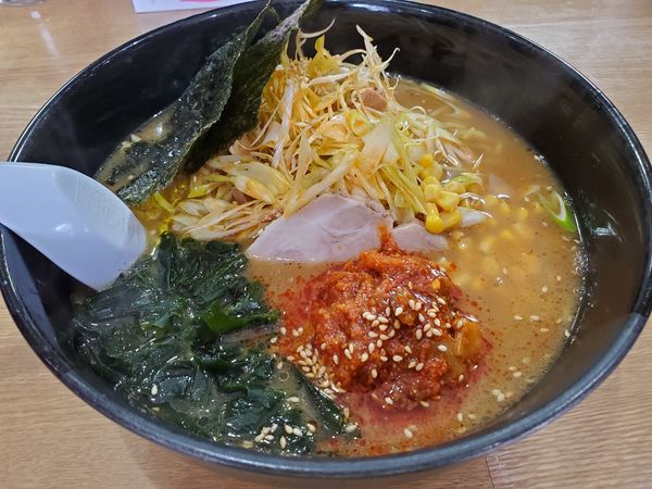 「ねぎからし麺・味噌」@ラーメン屋 麺一 仲町台店の写真