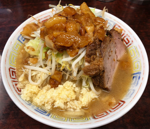 「ミニらーめん(ニンニクマシマシ.アブラ)」@ラーメン二郎 めじろ台店の写真