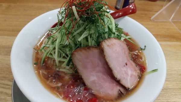 「冷やし中華（限定1300円）＋大盛無料」@麺や 七彩 八丁堀店の写真