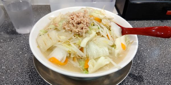「鶏白湯タンメン(塩)810円+大盛50円+野菜トピ180円」@富士タンメン 三島広小路店の写真