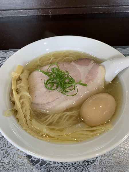 「鶏そば 塩 味玉付き 930円」@中華そば ふじ野の写真