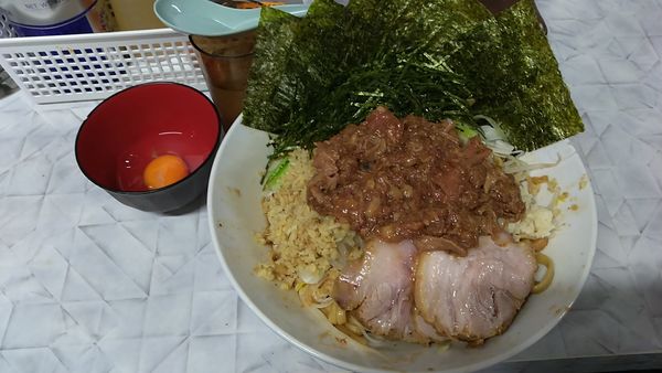 「大汁無し１０００円+ショウガ50円」@麺屋 歩夢 金沢八景店の写真