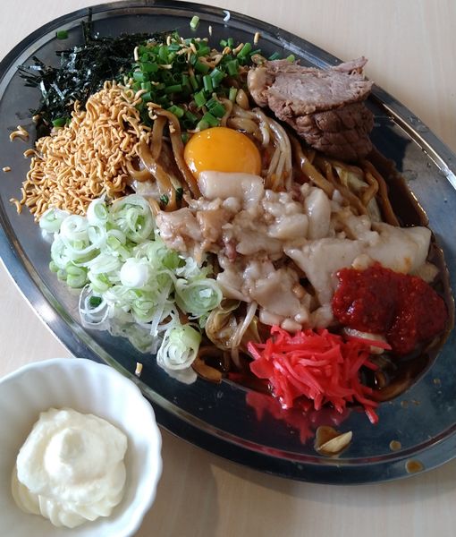 「焼きラーメン(限定)＋マヨネーズ」@蒙麺 火の豚の写真