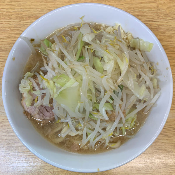「ラーメン小 ニンニク アブラ」@ラーメン二郎 環七新新代田店の写真
