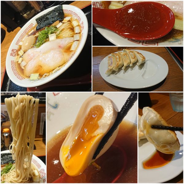 「味玉醤油らーめん＋大勝軒餃子」@鎌ヶ谷 製麺堂てつの写真