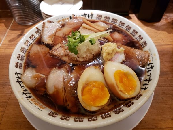 「肉そば醤油+味玉」@NEW OLD STYLE 肉そば けいすけの写真