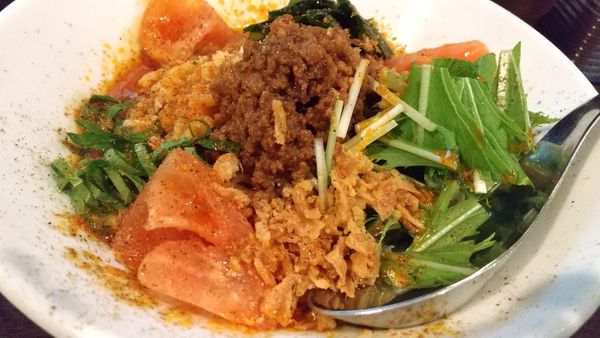 「冷やし担々麺+温泉卵」@旬ダイニング 鶴田の写真