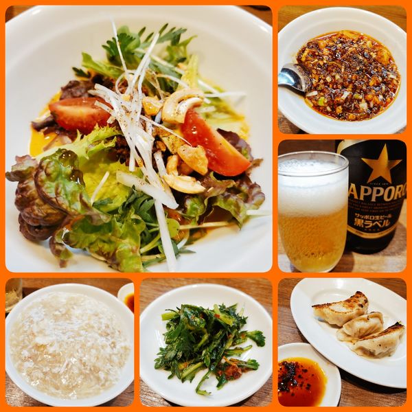 「【期間限定】冷やしサラダ担々麺ミニ 他」@雲呑麺のお店 おんわの写真