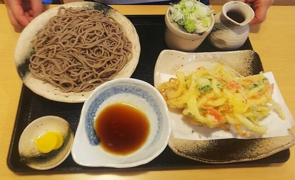 「もり天そば」@そば処 春馬の写真