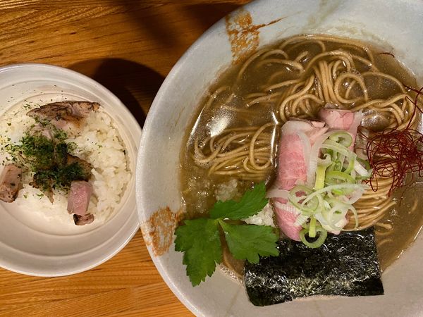 「限定:剣先烏賊とカマスの煮干しそば～味噌風味～」@麺屋 ひな多の写真