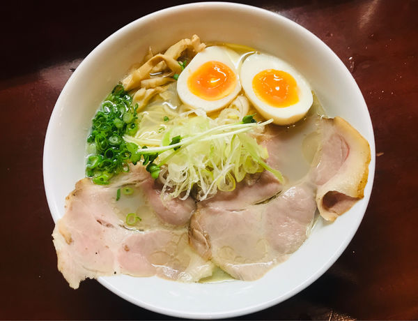 「【夜限定】貝だしそば＋味玉 塩」@麺屋 くまがいの写真