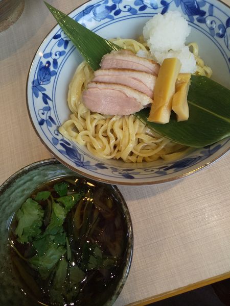 「鴨つけ麺900円ライス100円」@㐂りん食堂の写真
