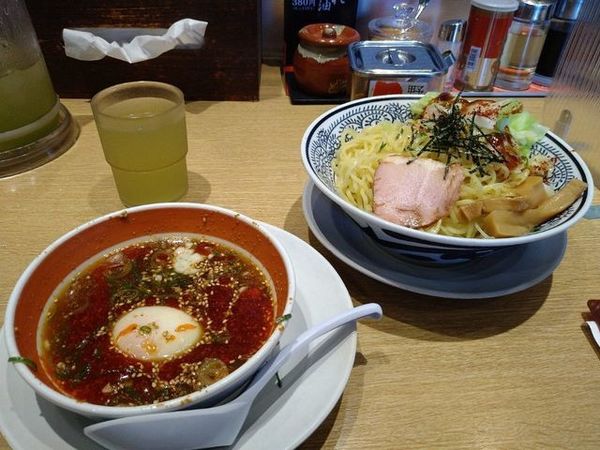 「冷しうま辛つけ麵」@丸源ラーメン 京都南インター店の写真