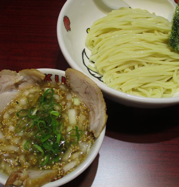 「ゴマタマつけ麺（並盛少な目250g）850円」@天金狗の写真
