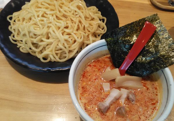 「辛味噌つけ麺　中盛」@つけ麺 ががちゃい 中山店の写真