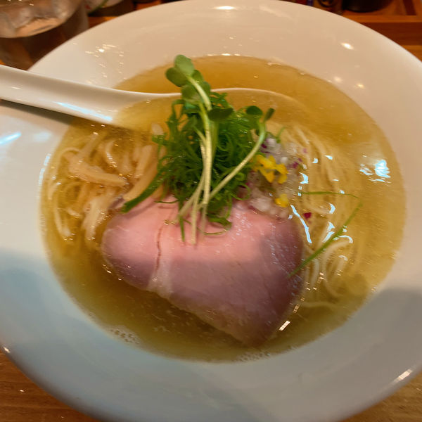 「塩煮干しそば+炊き込みご飯」@麺処 源玄の写真