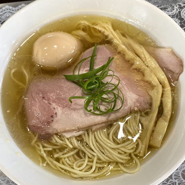 「鶏そば 塩 味玉付」@中華そば ふじ野の写真