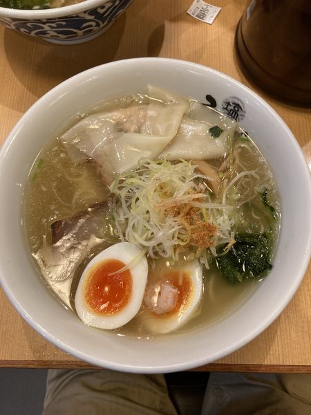 「塩らーめん　ひるがお盛り」@塩専門 ひるがお 東京駅店の写真