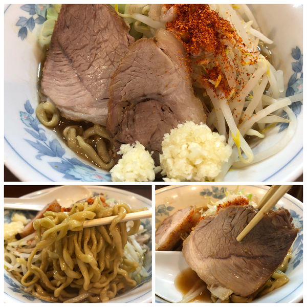 「らーめん (カタメ･ヤサイ･背脂) 800円」@らーめん陸の写真