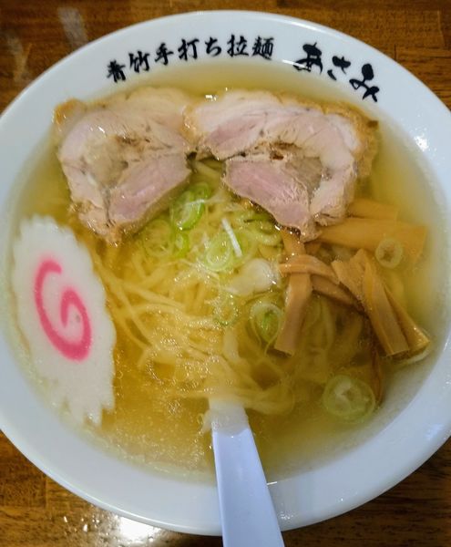 「塩ラーメン 650円 焼き餃子5ヶ350円」@青竹手打ち拉麺 あさみの写真