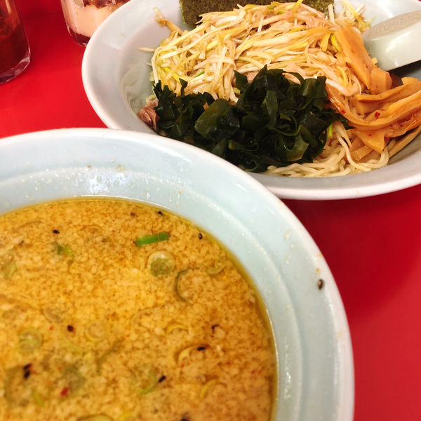 「ネギつけ麺　960円（酢抜き コッテリ）麺少な目　-50円」@ラーメンショップ 太田店の写真