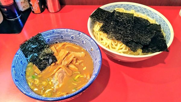「つけめん(大)+海苔・メンマ」@自家製中華そば 勢得の写真