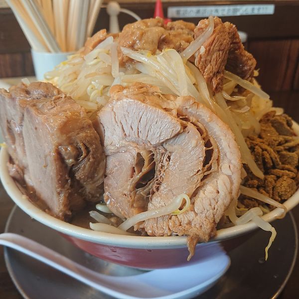 「ラーメン800円(ヤサイマシニンニクアブラカレー君)」@麺屋 櫻弐の写真