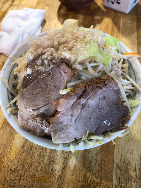 「豚麺　ヤサイマシニンニクなし」@飯田橋大勝軒の写真