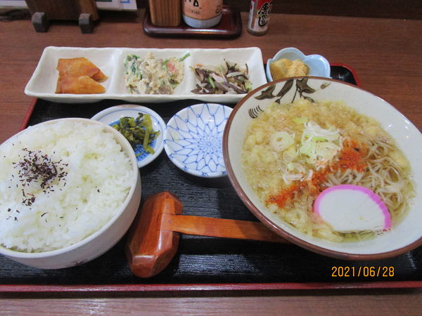 「ランチ　たぬき蕎麦set 700円」@そば処 初味の写真