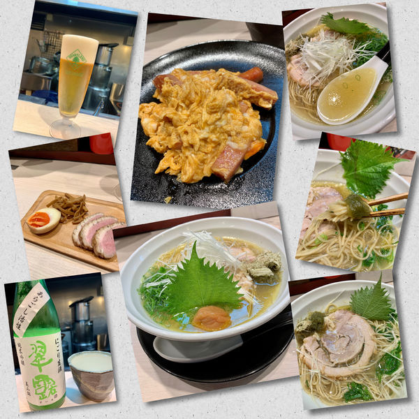 「梅塩ラーメン950円＋🍶🍺」@柳麺 呉田-goden-の写真