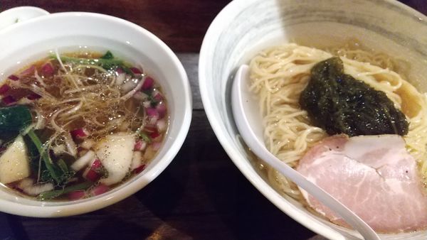 「貝出汁醤油つけ麺（限定、900円）」@貝出汁中華そば 貝香屋の写真