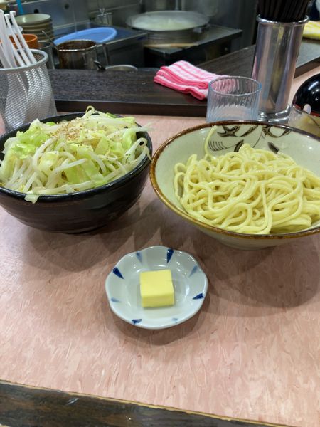 「もりそば小　塩　野菜　バター」@所沢大勝軒の写真