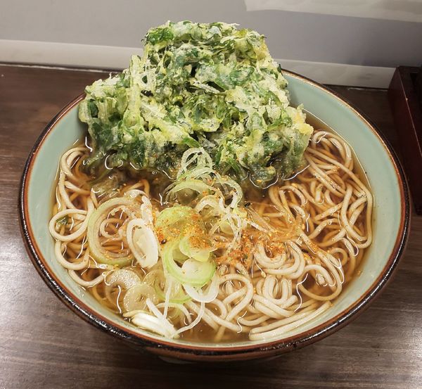 「春菊天そば」@船堀そば 文殊の写真