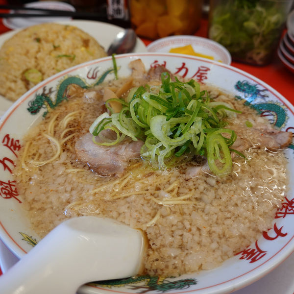 「焼きめし定食（特製醤油ラー）+焼きめし大盛 1,089円」@ラーメン 魁力屋 川崎新城店の写真