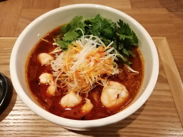 「トムヤンクン担々麺　　1300円」@茶麺房 貴勇 丸の内店の写真
