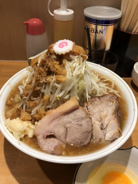 「ラーメン(大)+生たまご」@麺屋 神工の写真