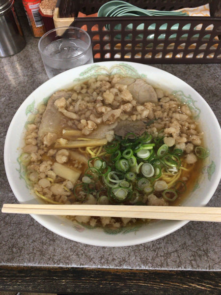 「中華そば大盛背脂多め」@つたふじ 福山支店の写真