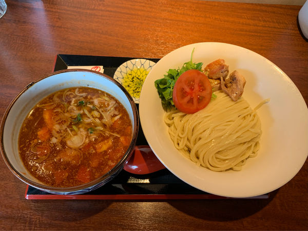 「トマトつけ麺+小ライス ￥850+100」@中華そば 蓮の華の写真