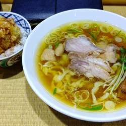 親鳥中華そば+かき揚げ丼